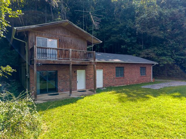 Front of the home with the lower patio