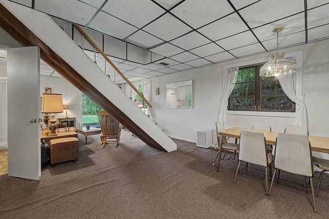 Dining area beside the stairs