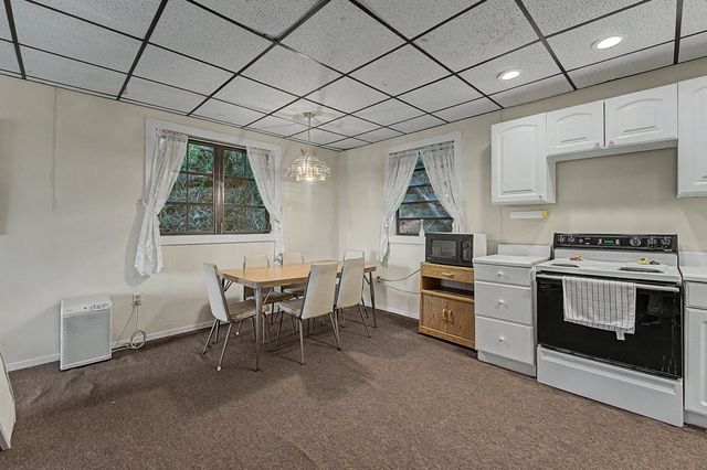 Dining area and kitchen range