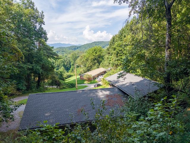 View over the roof toward the mountains