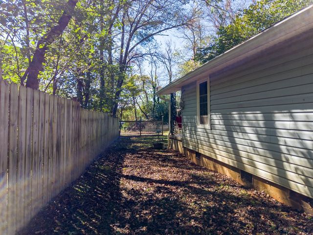 Side yard along the fence