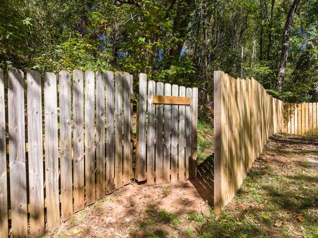 Gate in the backyard fence